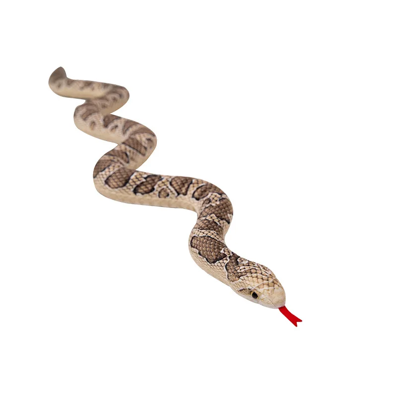 Настоящая живая кукла-змея плюшевая игрушка китайский год змеи талисман черный