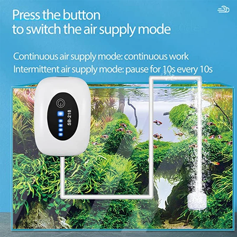 Кислородный воздушный насос для аквариума 4800 мА/ч