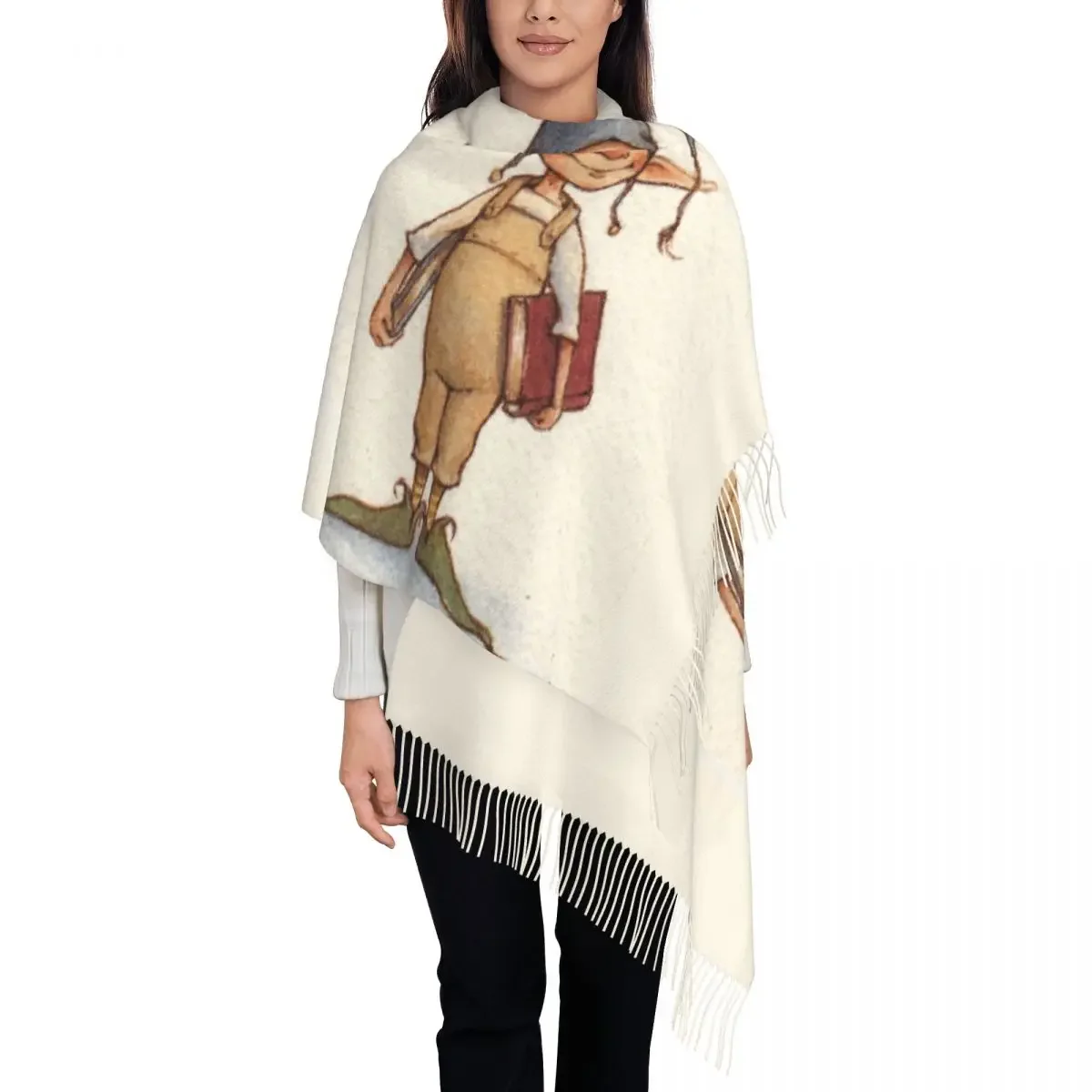 Женский шарф теплые мягкие эльфы и феи головные уборы шарфы с кисточкой милый