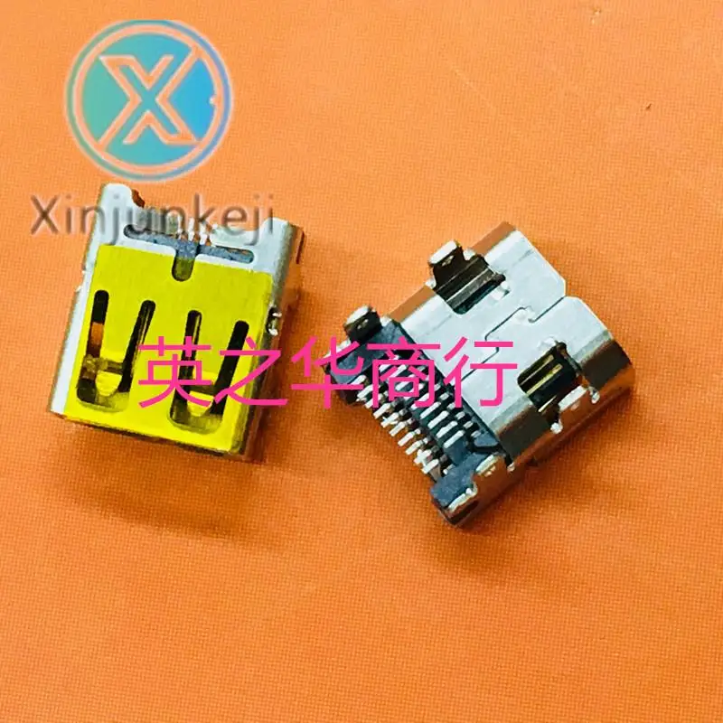 

10pcs orginal new HDMI-101S USB socket fixed foot plug-in pin patch type