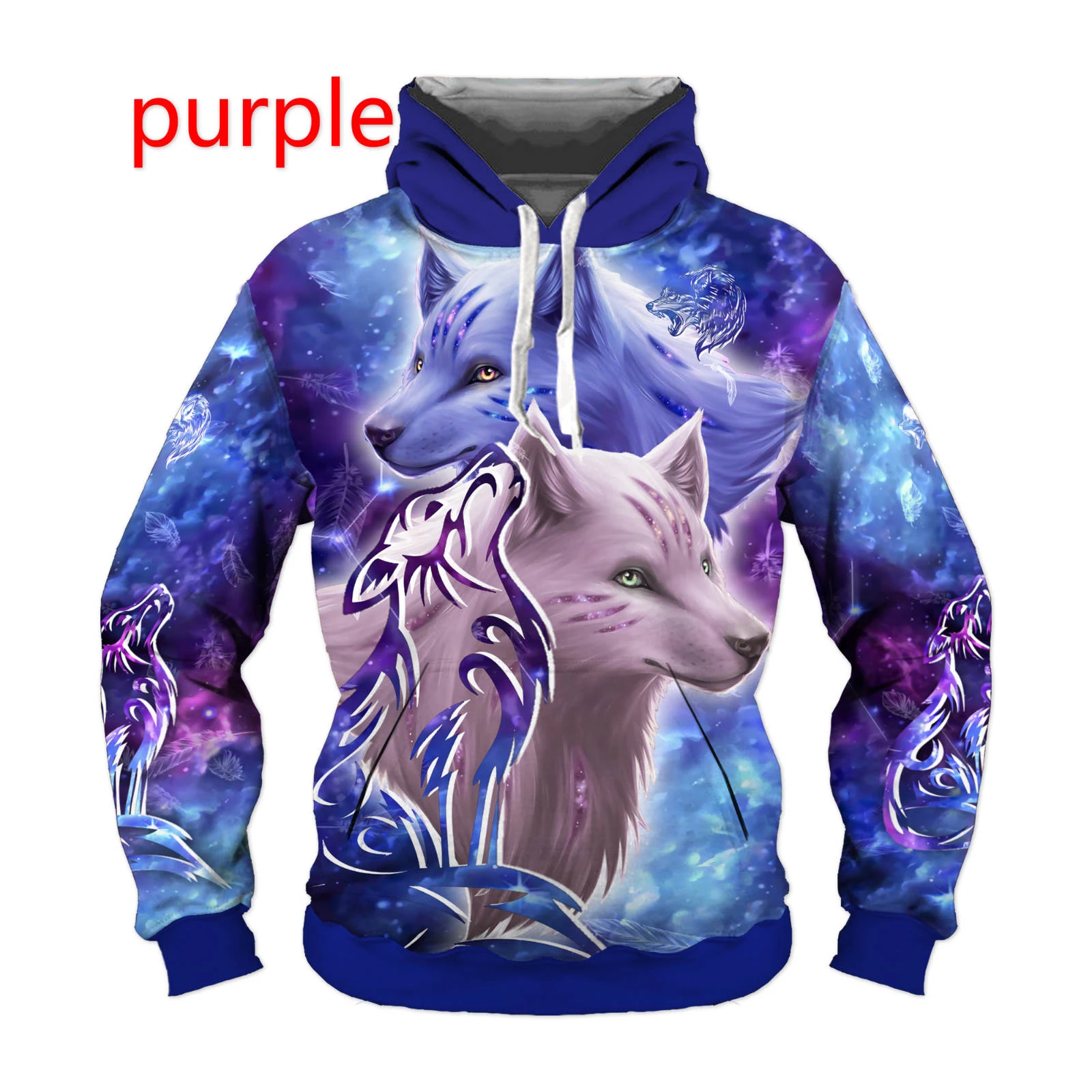 Fashion 3D Hoodies Men Hooded Animal Wolf Printed Hoodie Sweatshirts Man/women Funny Hoody