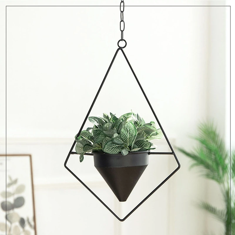 Подвесной цветочный горшок из кованого железа металлический органайзер для