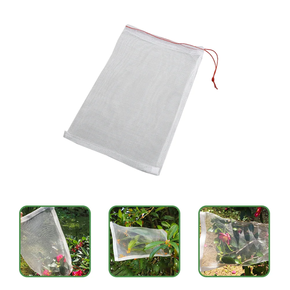 

30pcs Nylon Orchard Fruit Protection Mesh Bags Fruit Mesh Drawstring Bags