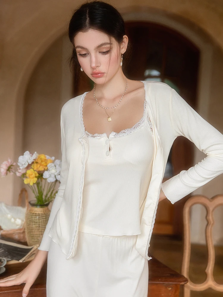 Женская пижама на подтяжках осень-зима 2023 новая женская из модальной ткани