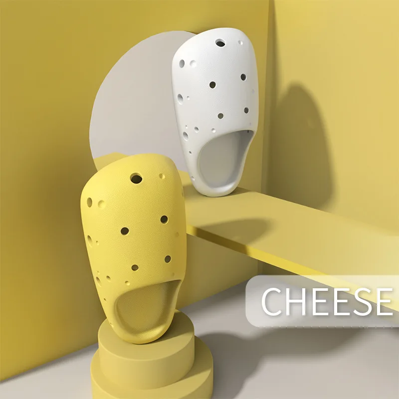 2023 NEW Summer Women Crocs Platform Garden Cheese Soft Flat Sandals Height Increasing Slippers Slip on For Girl Beach Shoes