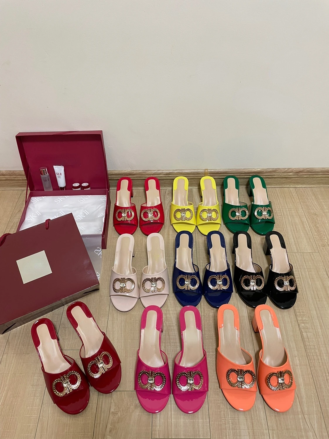 

2022 Fashionable Temperament Open Toe Sandals Thick Heel Slimming and Heightening Genuine Leather Ladies Sandals
