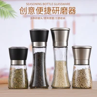 plasticstainless steel salt and pepper manual food herb pepper grinder spice mill containers kitchen gadgets spice glass bottle