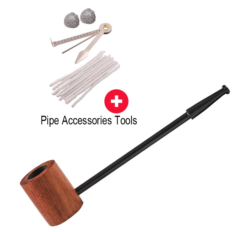 

Tar Filtration Creative Smoking Pipe woodwork Reusable Creative Tobacco Pipe Cleanable Straightly Portable Smoke Pipe Men Gift
