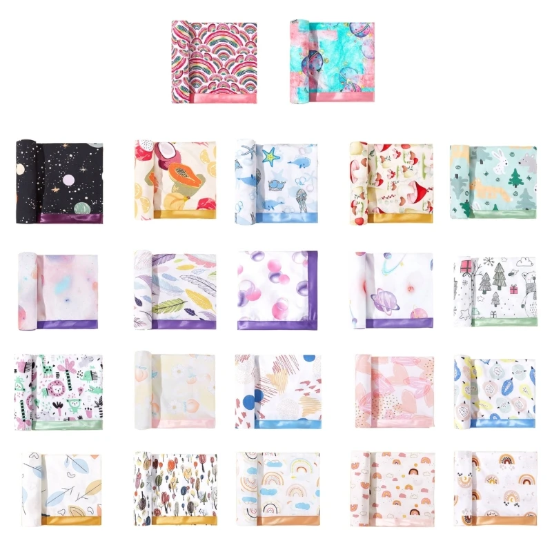 

Q81A Colorful Baby Swaddle Blanket Newbonr Receiving Blanket Swaddling Wrap for Boys & Girls Baby Essentials- Lightweight