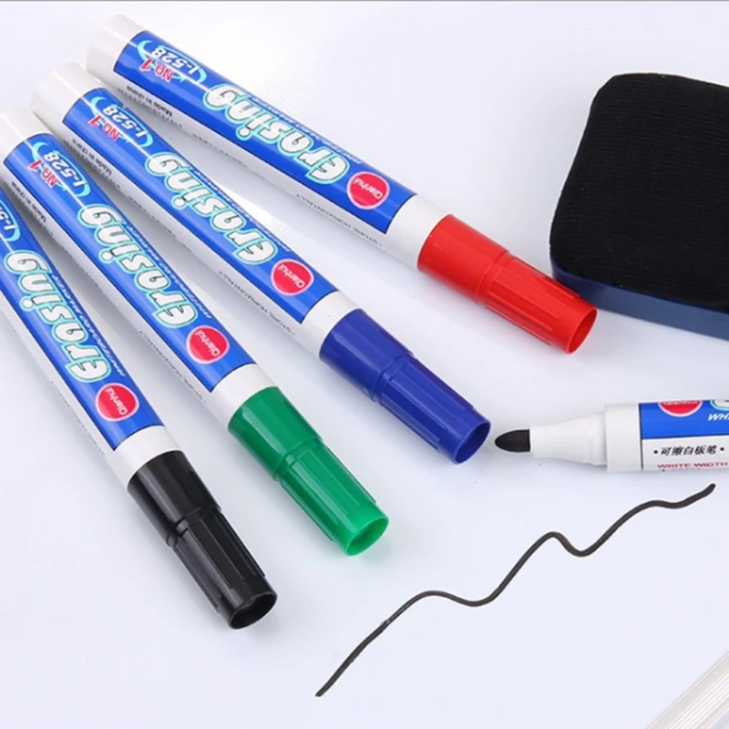 Multi 4 Color Whiteboard Pen Set Erasable Marker Pen for Whi