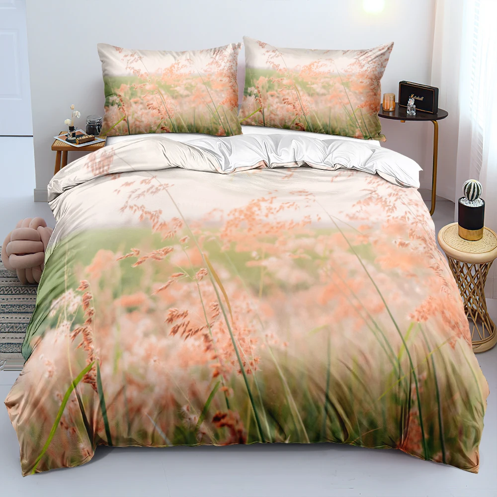 

Hot Sale 3D Pink Flowers Bed Linen Set Soft and Comfortable Bedclothes With Pillowcases Single Full/Double Queen King Sizes