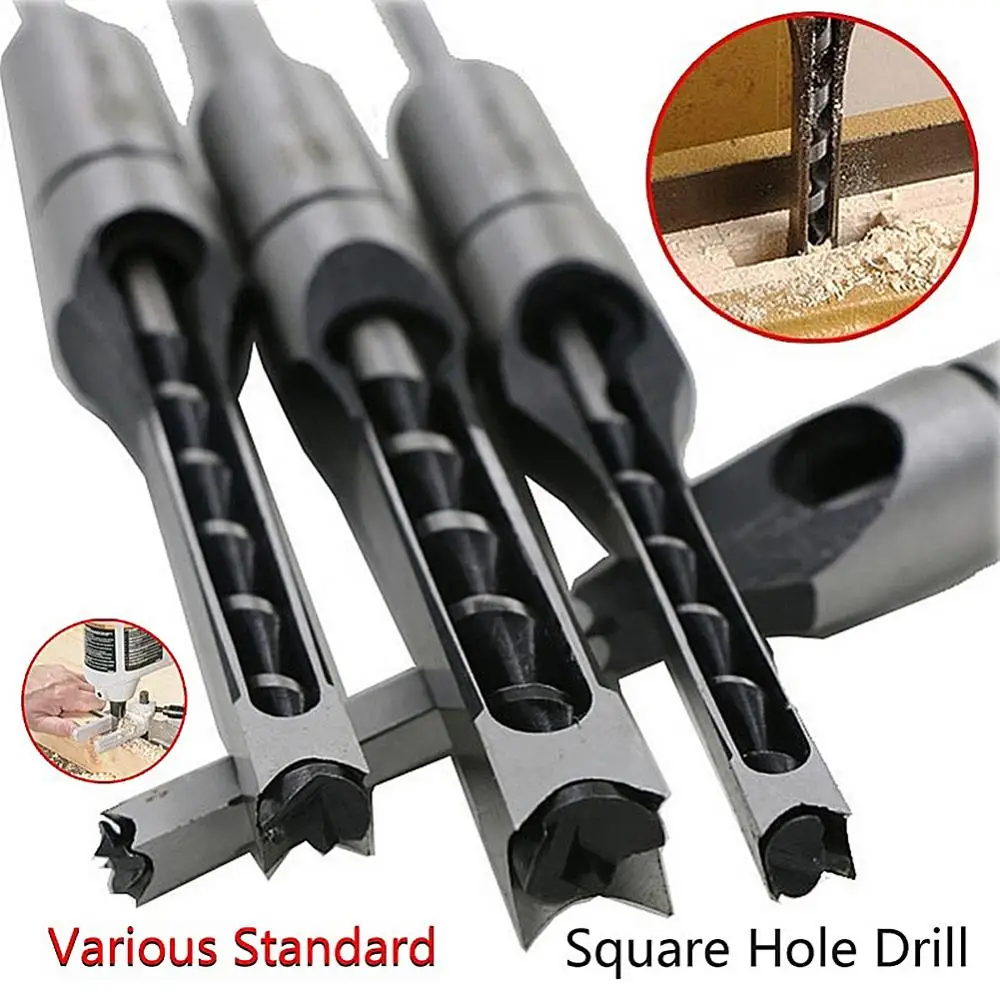 

6/6.4/8/10/12.7mm HSS Square Hole Drill Bit Mortising Chisels Woodworking Tool Square Hole Drill Bit Mortising Chisel Set