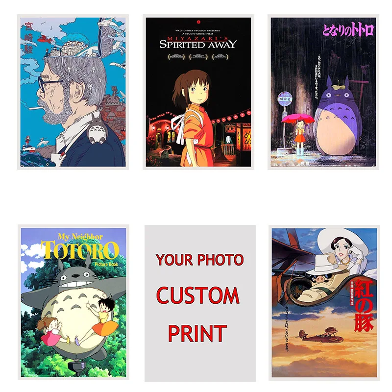 

42style Japanese Anime Hayao Miyazaki My Neighbor Totoro Retro Art Canvas Posters Decoration Room Wall Custom