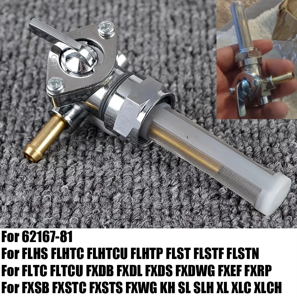 

Переключатель топливного бака Petcock Газовый бензиновый кран для Harley Davidson FLHS FLHTC FLHTP FLST FLSTF FLTC FXDB FXEF FXST SL XL 62167-81