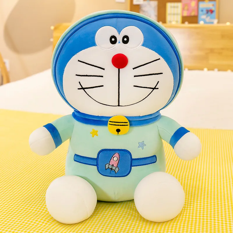 

Zqswk 30/40/55cm Doraemon Doll Astronauts Transformed into Ding Dang Cat Plush Toy Blue Fat Man Doll Gift Stuffed Toys