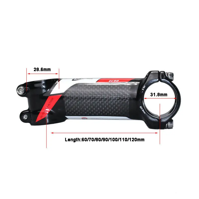 EC90 MTB Power углеродное волокно руль для велосипеда ствол 6 градусов дорожный горный