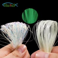 vtwins flashabou holographic tinsel luminous glow fly tying material for pike bass streamer flies assist hook jigs bucktail lure