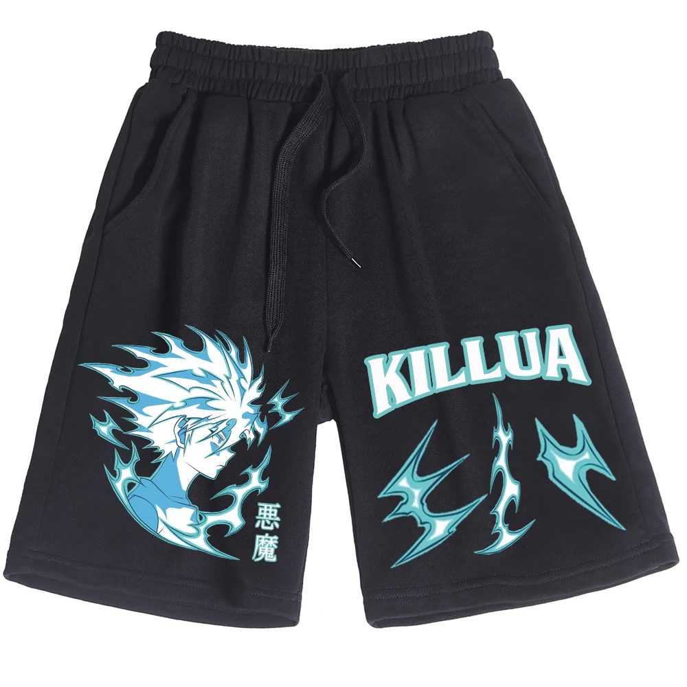 

Anime Killua Print Shorts Summer Man Woman Casual Loose Beach Cotton Short Pants