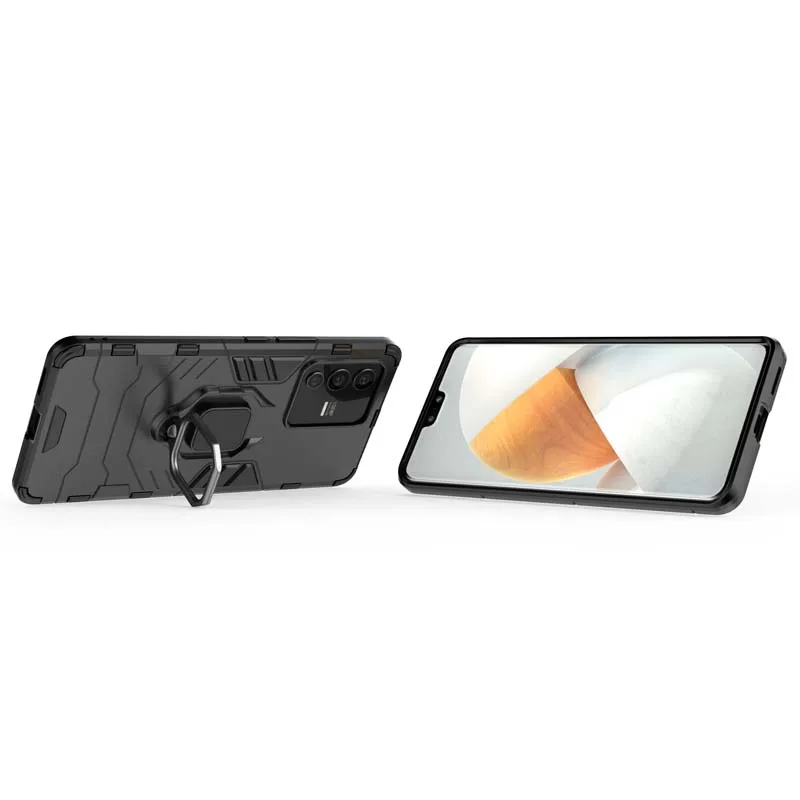 Фото Противоударный чехол для Vivo S5 S6 S7 S7E S7T S9 S9E S10 S12 Pro V17 Neo V11 V11i, чехол-бампер, бронированное кольцо, магнитная подставка, задняя крышка №5