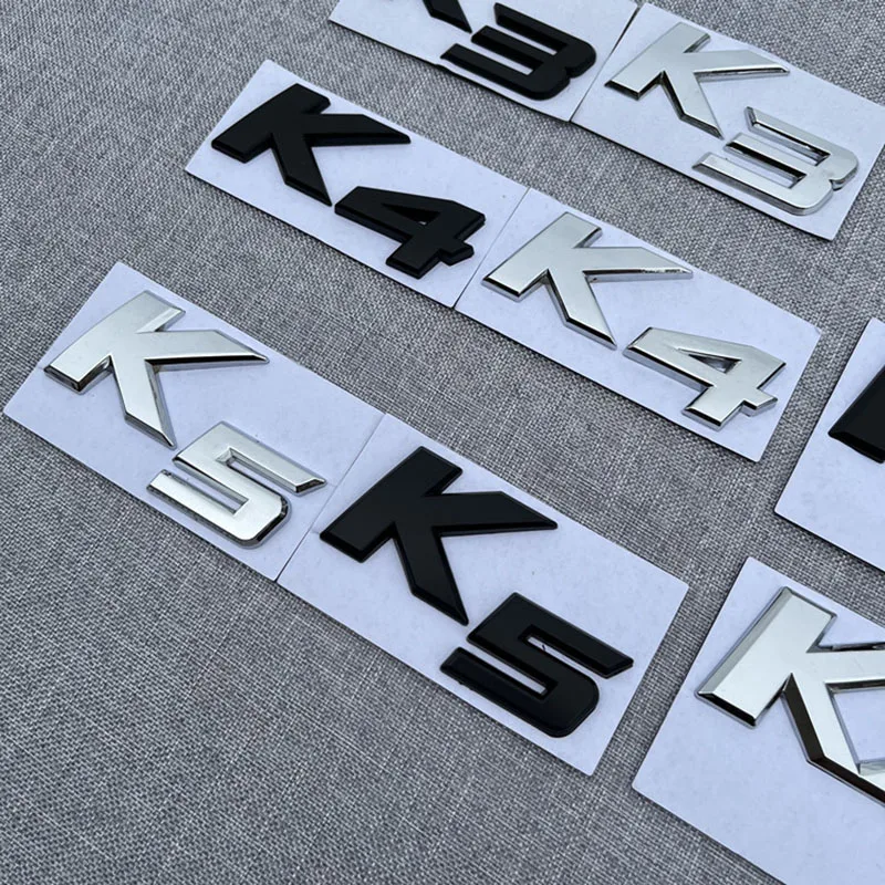 Черный хром 3D ABS Kia Logo Наклейка для кузова автомобиля Тип цементного клея Не