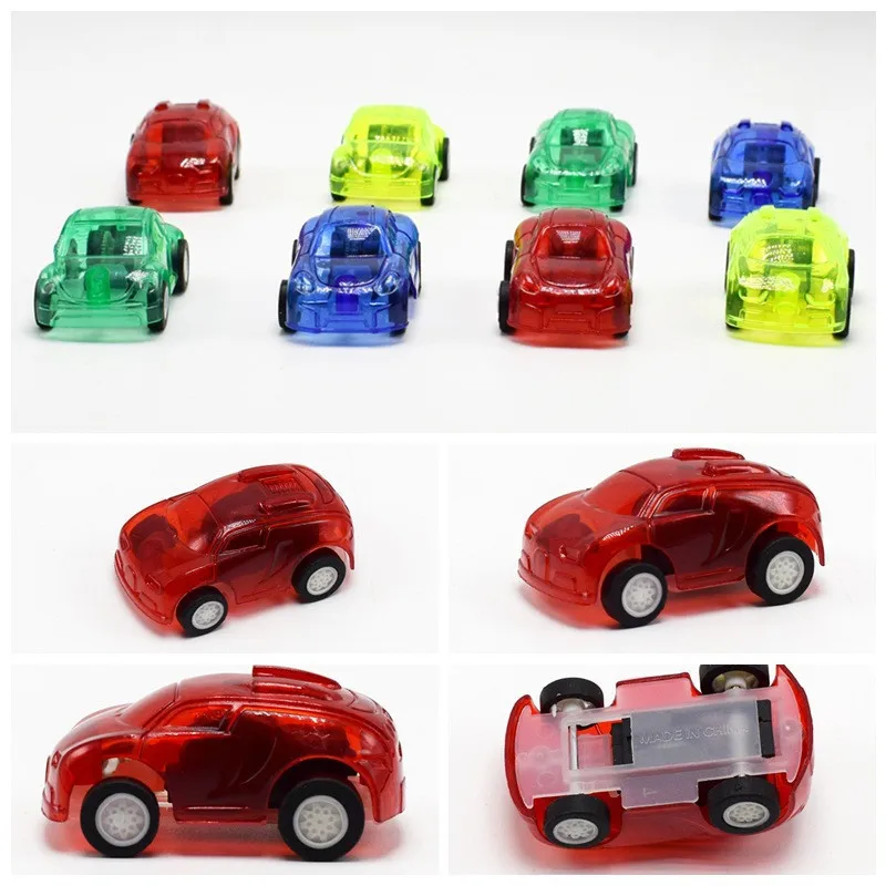 

10pcs Transparent Shell Pull-back Car Model Toy Mini Car Children's Inertia Car Toy Loaded Capsule Small Toy