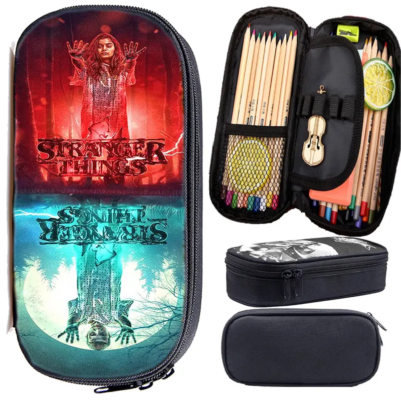 

Stranger Things 4 Pencil Case for Boys Girls Pencil Box Kids School Supplies Pencil Holder Stationery Storag Bags back to school