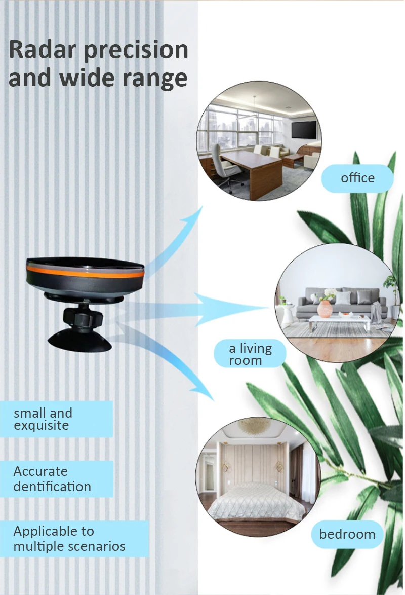 Детектор присутствия человека Tuya Smart ZigBee доплеровский радар фотометрический