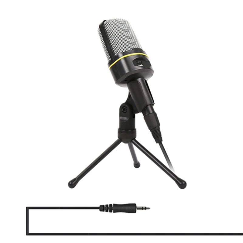 

Professional SF-920 Condenser 3.5mm Wired Studio Capacitive Plug And Play Microphone For Computer With Tripod Stand