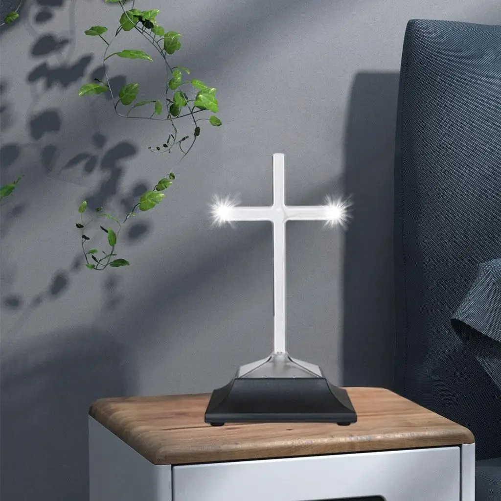 

Solar Cross Light Waterproof Remembrance Gifts LED Lamp Landscape Light Stake for Church Cemetery Home Outdoor Garden Decoration