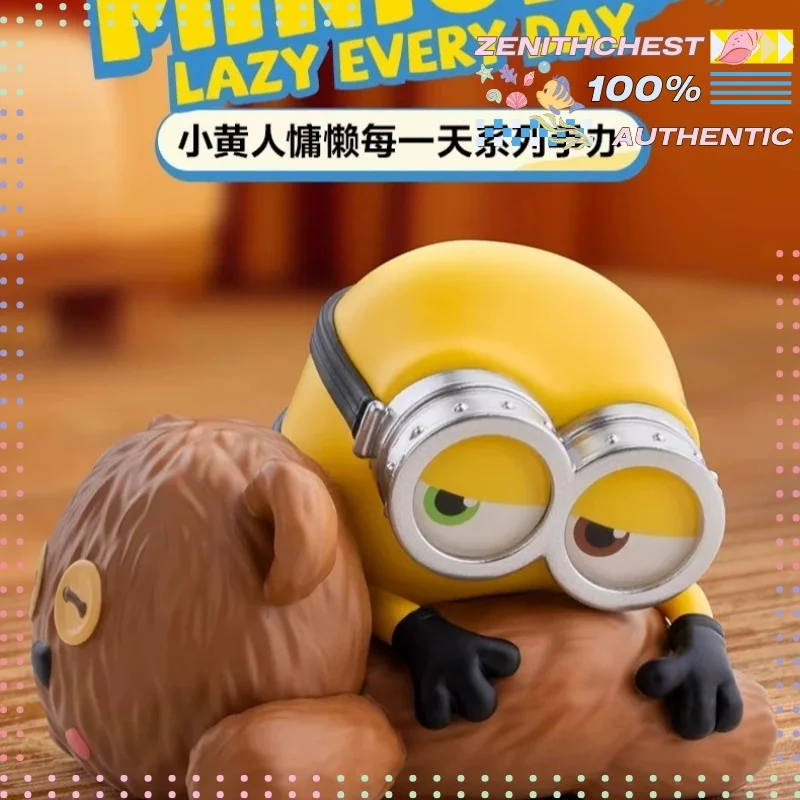 Фото Коллекционная дизайнерская фигурка POPMART Minions Lazy Every Day Series в закрытой упаковке, эксклюзивный сувенир, индивидуальный подарок №5