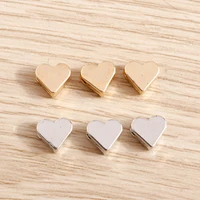 100pcs 6x6mm small alloy cute love hearts spacer beads charms fit diy handmade bracelets necklaces jewelry making accessories