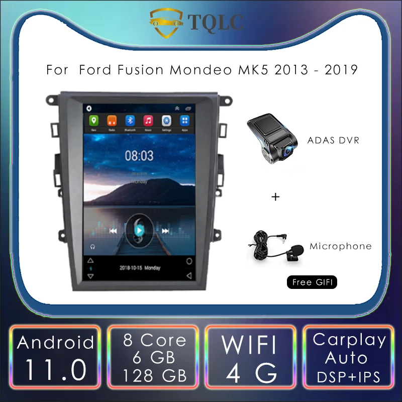 12 1 ''для Ford Fusion Mondeo MK5 2013 - 2019 Android Тесла стиль Автомагнитола Стерео Аудио