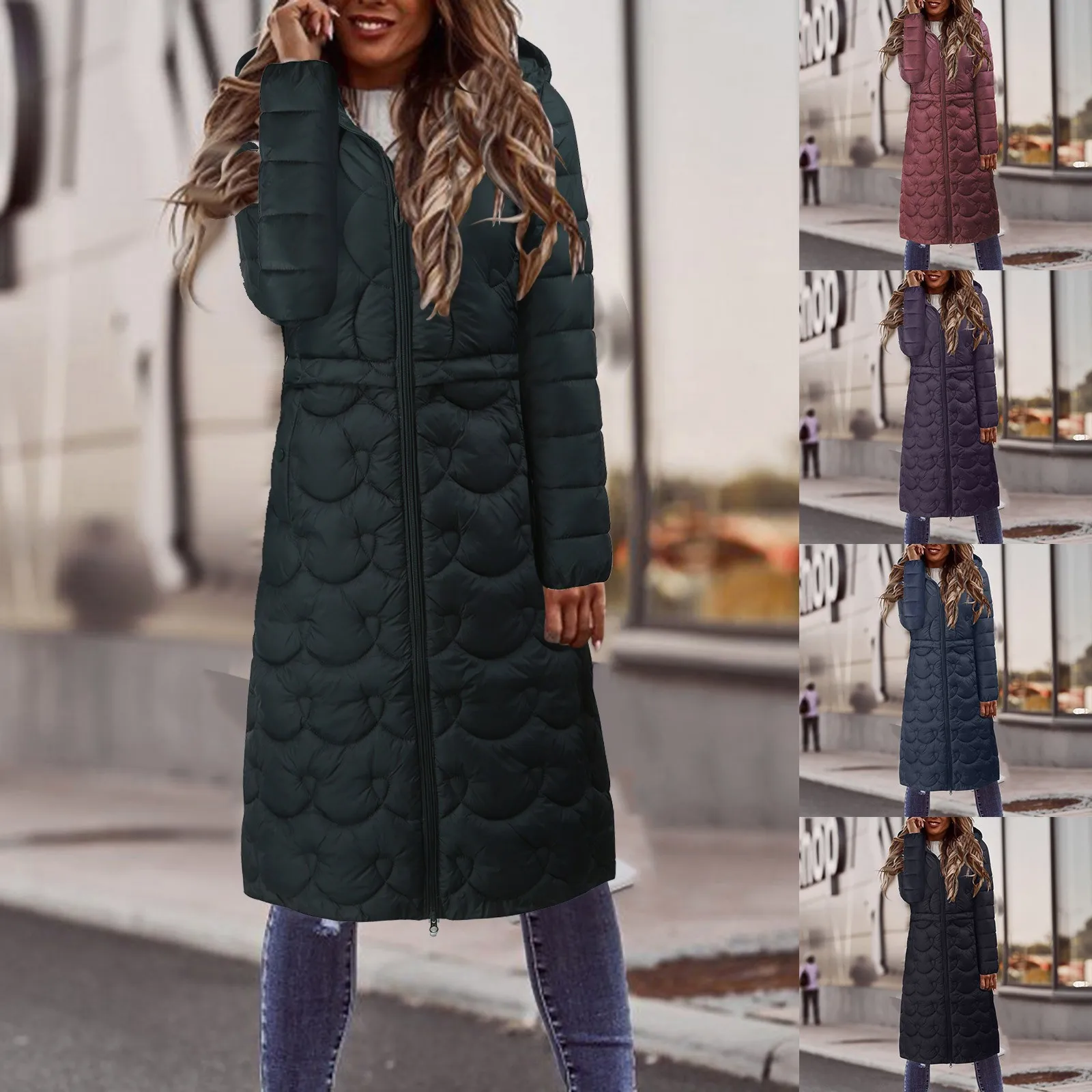 

Женское однотонное хлопковое пальто средней длины с карманами с капюшоном и длинными рукавами, легкая женская куртка