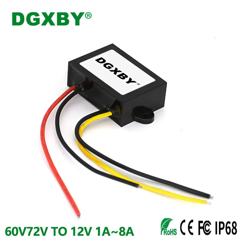 

48V60V72V to 12V 1A 3A 5A 8A DC Power Regulator Converter 30V~90V to 12V Vehicle Equipment Step-down Module CE Certification