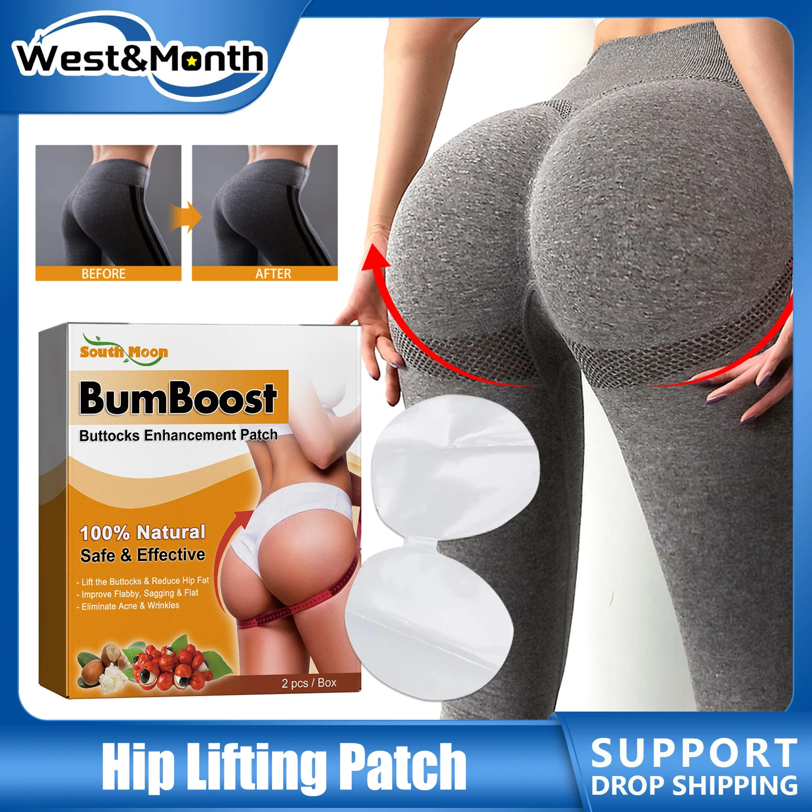 

Butt Lift Shaping Patch Effective Lifting Firming Skin Enhancement Hip Up Massage Curve Sexy Elasticity Buttocks Sticker Product