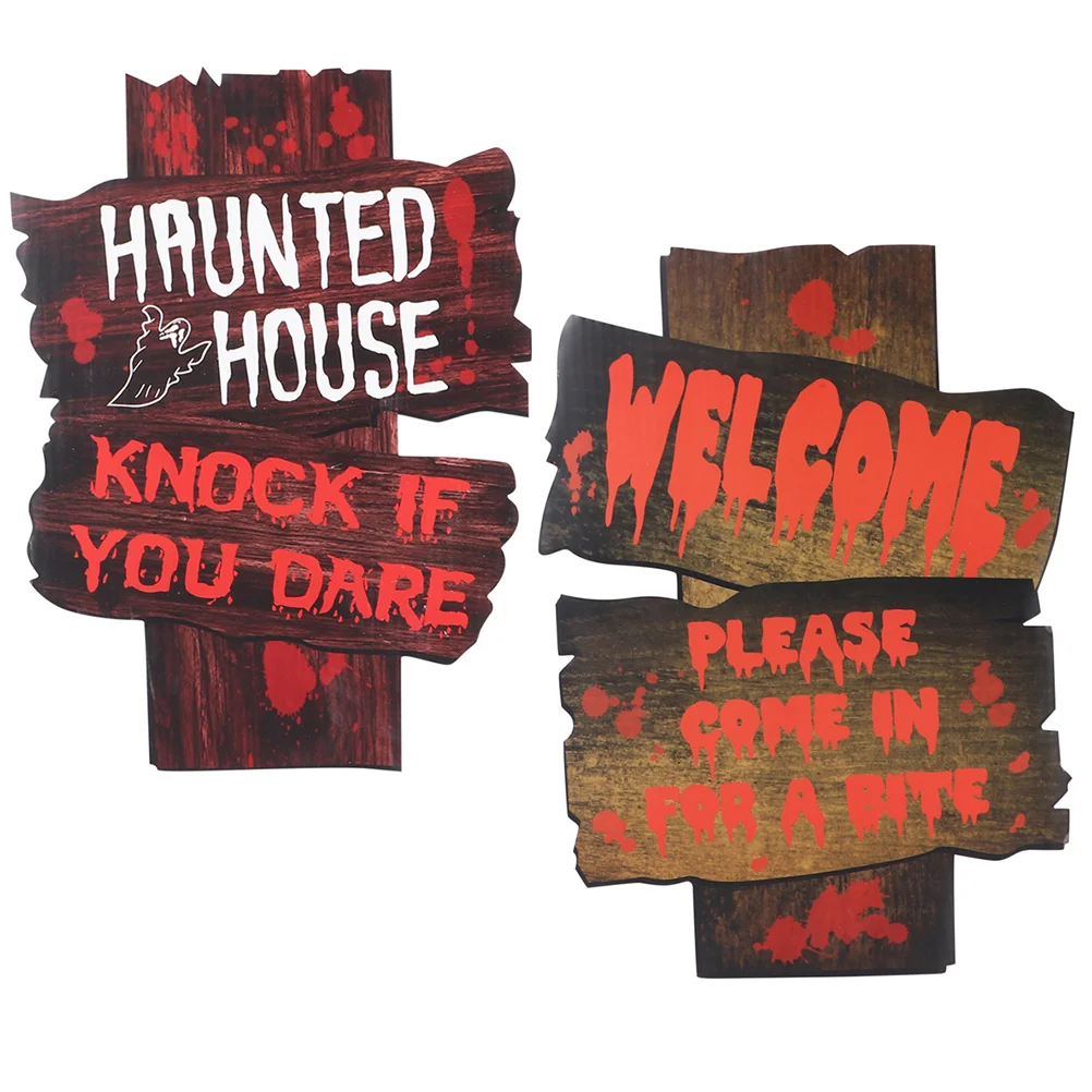 

2Pcs Simple Signs Guide Festival Props for Home Shop School