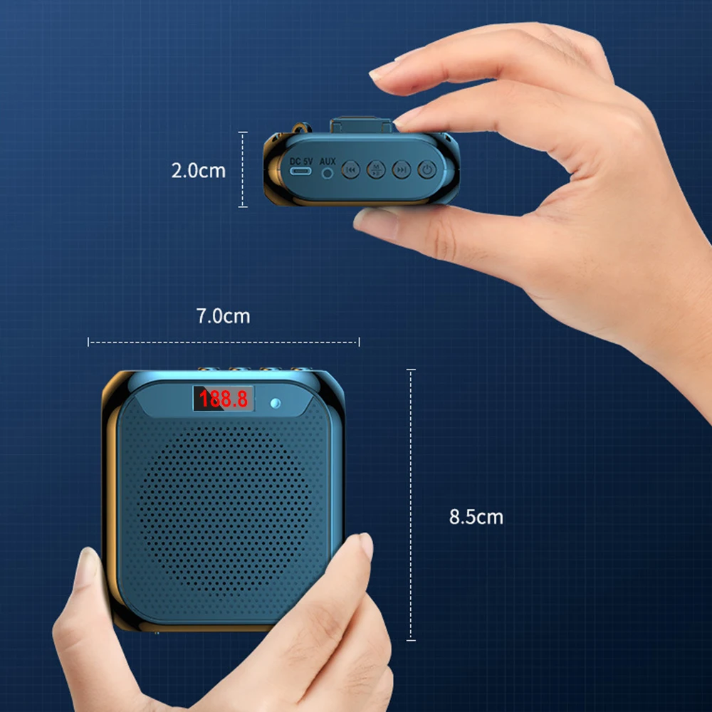 Портативный усилитель голоса 5 3 Вт с микрофоном