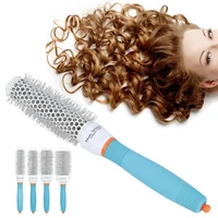 aluminum tube roller comb round hairdressing comb hair styling comb hairstyle tool