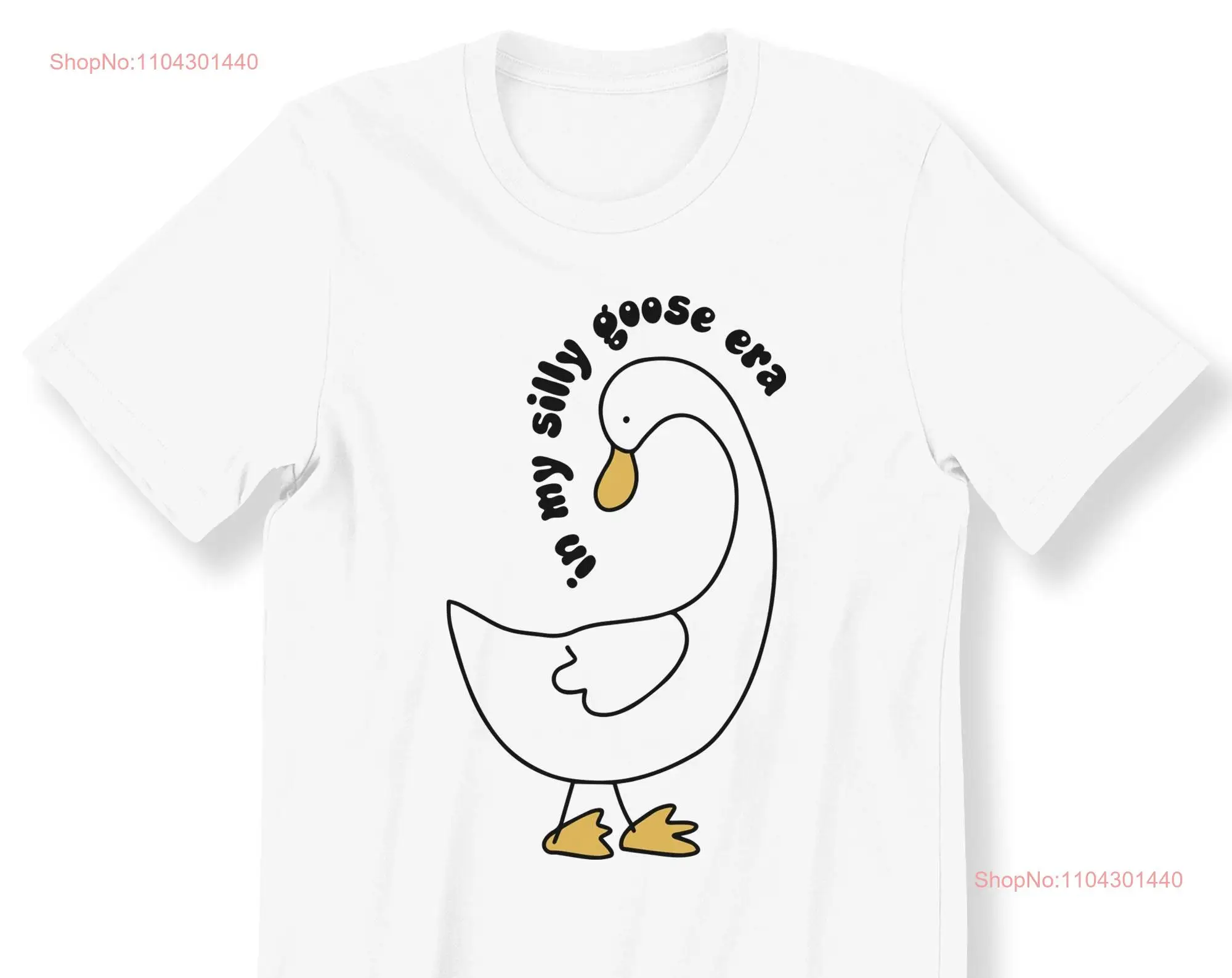 Мужская женская футболка In My Silly Goose Era с забавным слоганом и длинными или
