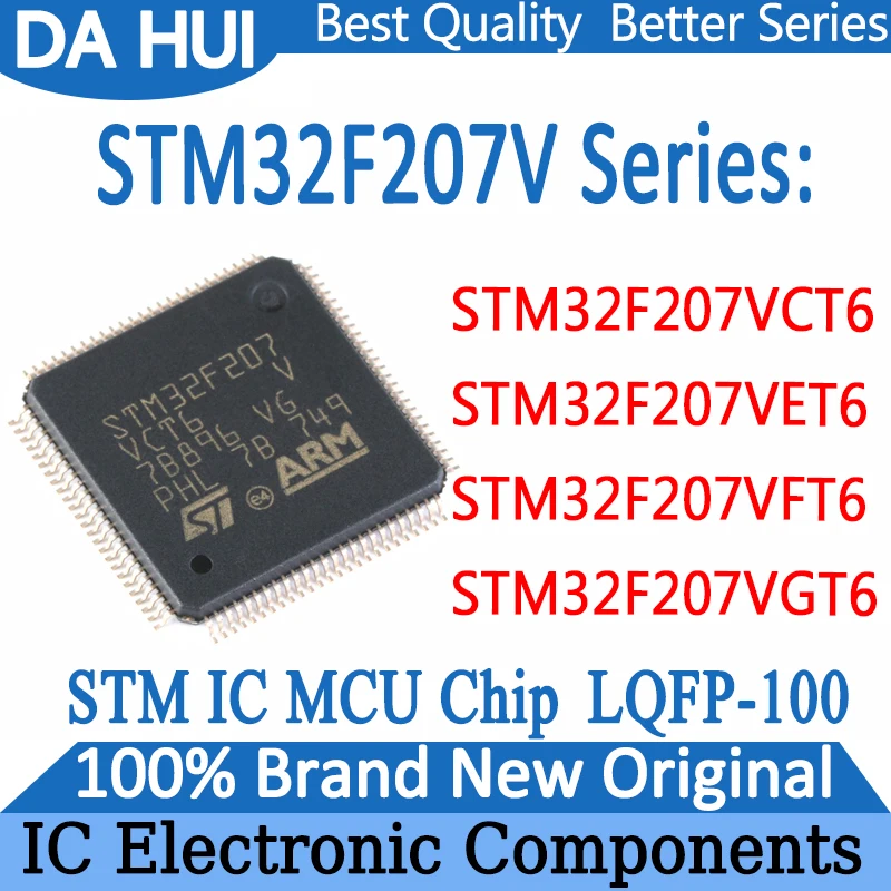 

STM32F207VCT6 STM32F207VET6 STM32F207VFT6 STM32F207VGT6 STM32F207VC STM32F207VE STM32F207VF STM32F207VG STM IC MCU Chip LQFP-100