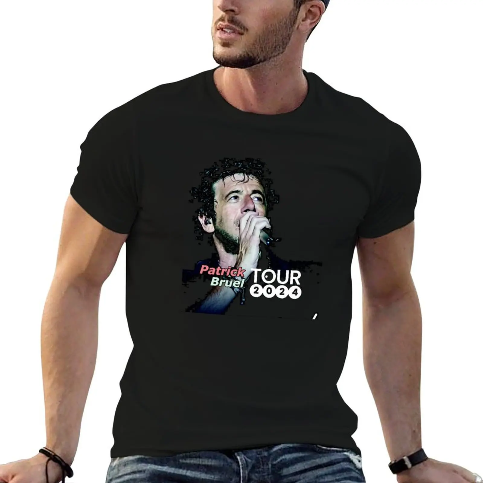 Фото Футболка bilanya Patrick Bruel Show Tour, мужская футболка большого размера с короткими рукавами №1