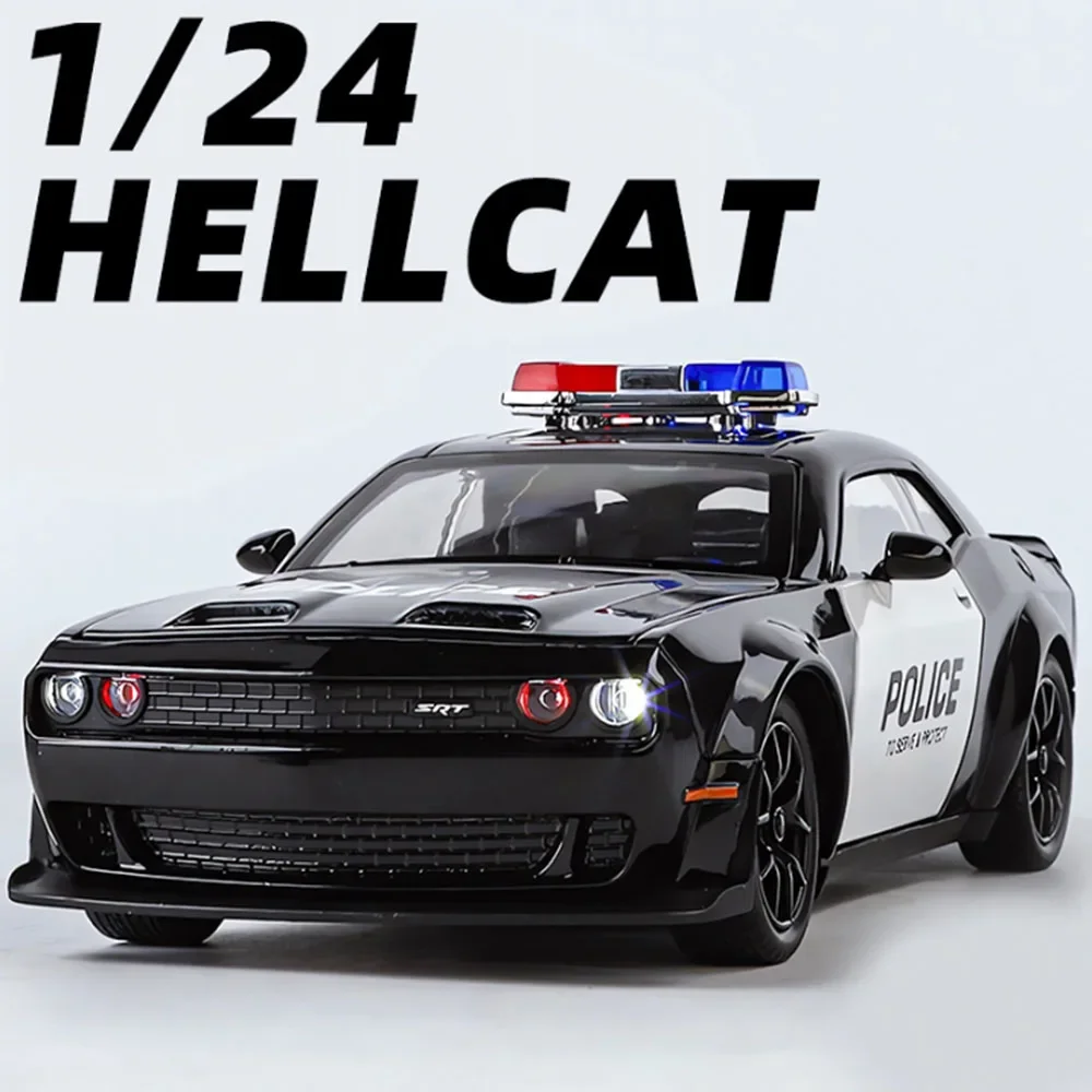 1:24 Dodge Hellcat из сплава полицейская машина литая под давлением модель игрушки со