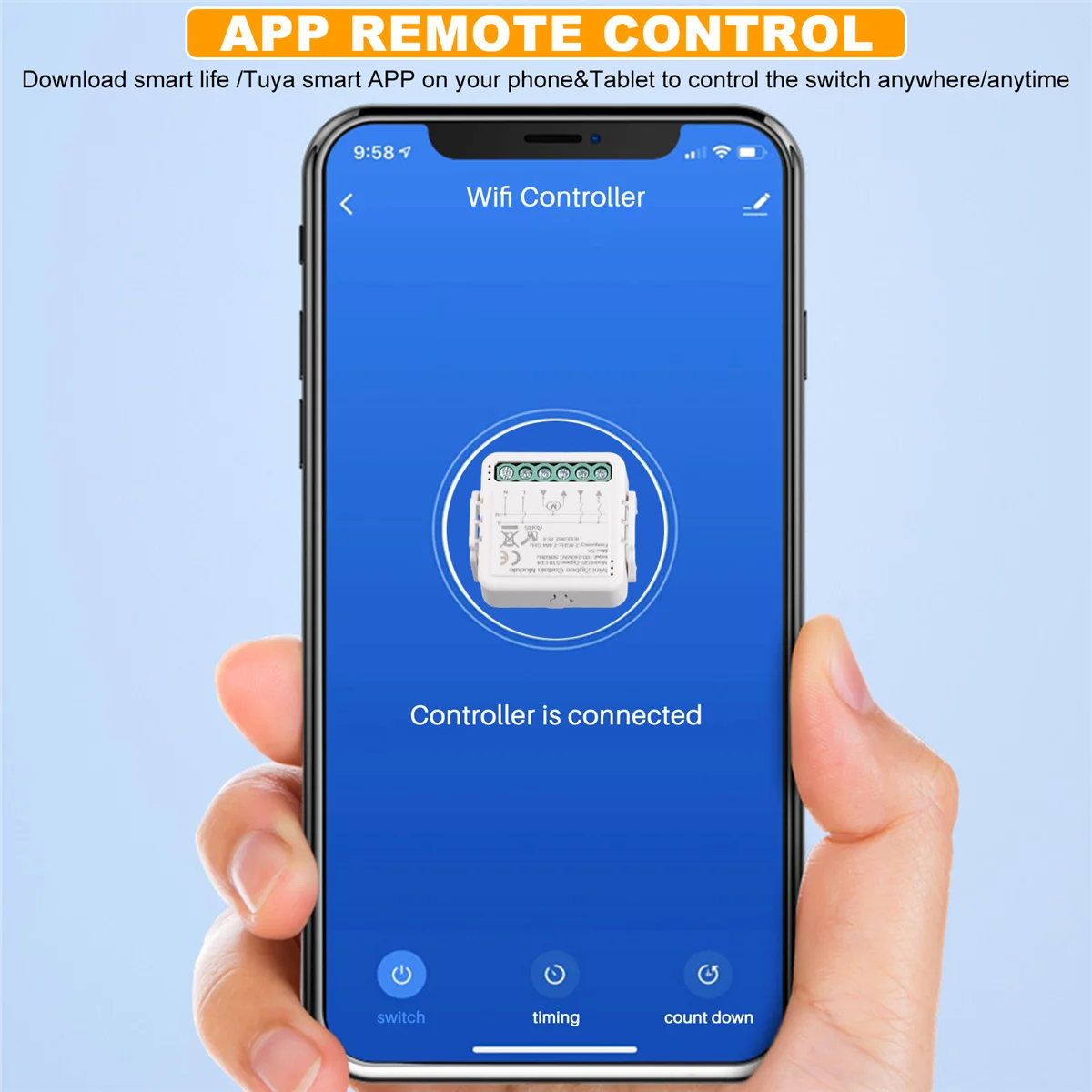Умный мини-модуль Zigbee переключатель для занавесок с диммером нулевым пламенем C04