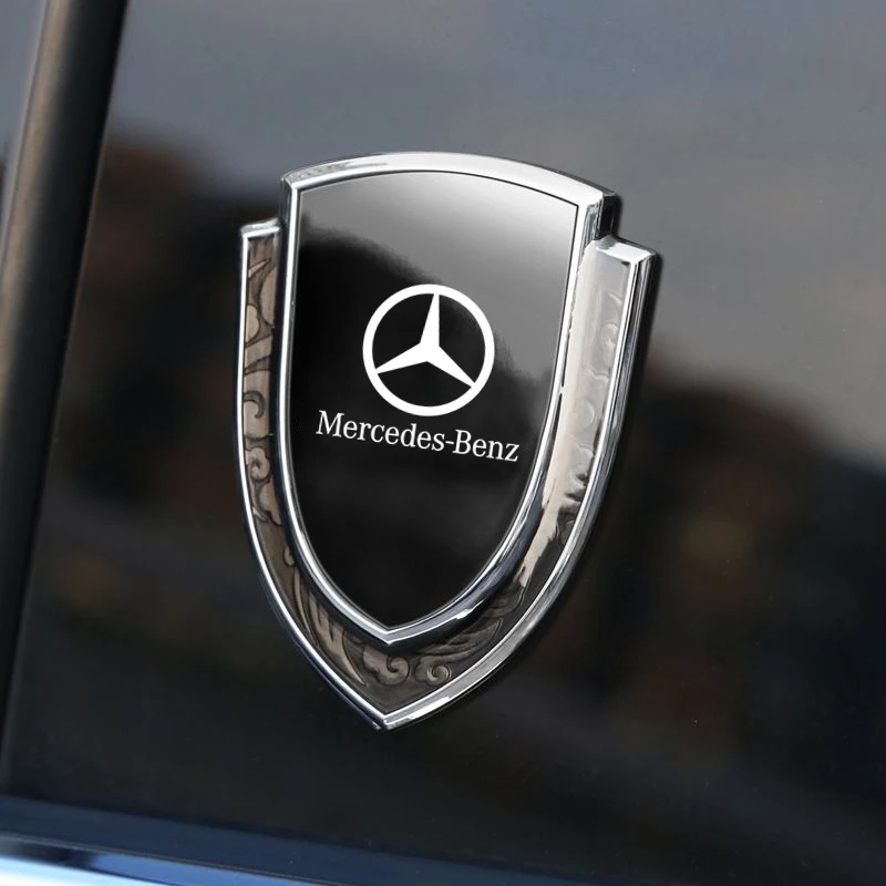 Фото 3D металлическая наклейка-эмблема на боковое крыло автомобиля для Mercedes Benz W211 W203 W204 W210 W124 AMG, аксессуары для автомобилей Benz №4