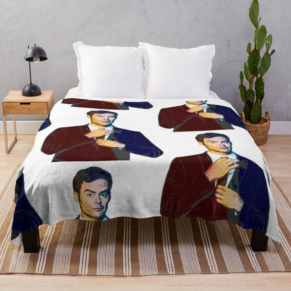 

Pastel Holographic Bill Hader Throw Blanket Double-Sided Blanket