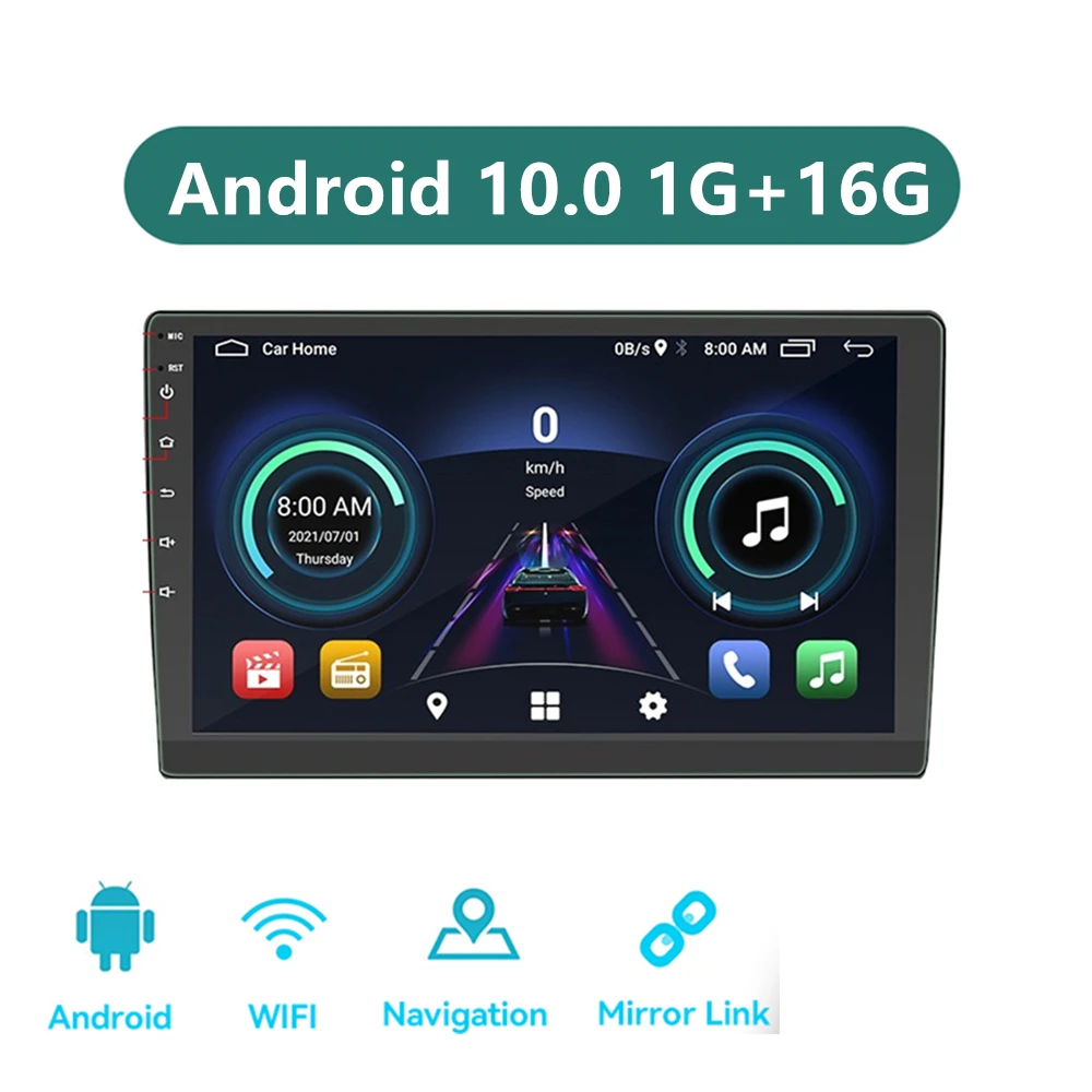 

Автомагнитола Carplay, 2 Din, Android, GPS-навигация, Bluetooth, Wi-Fi, 9 дюймов