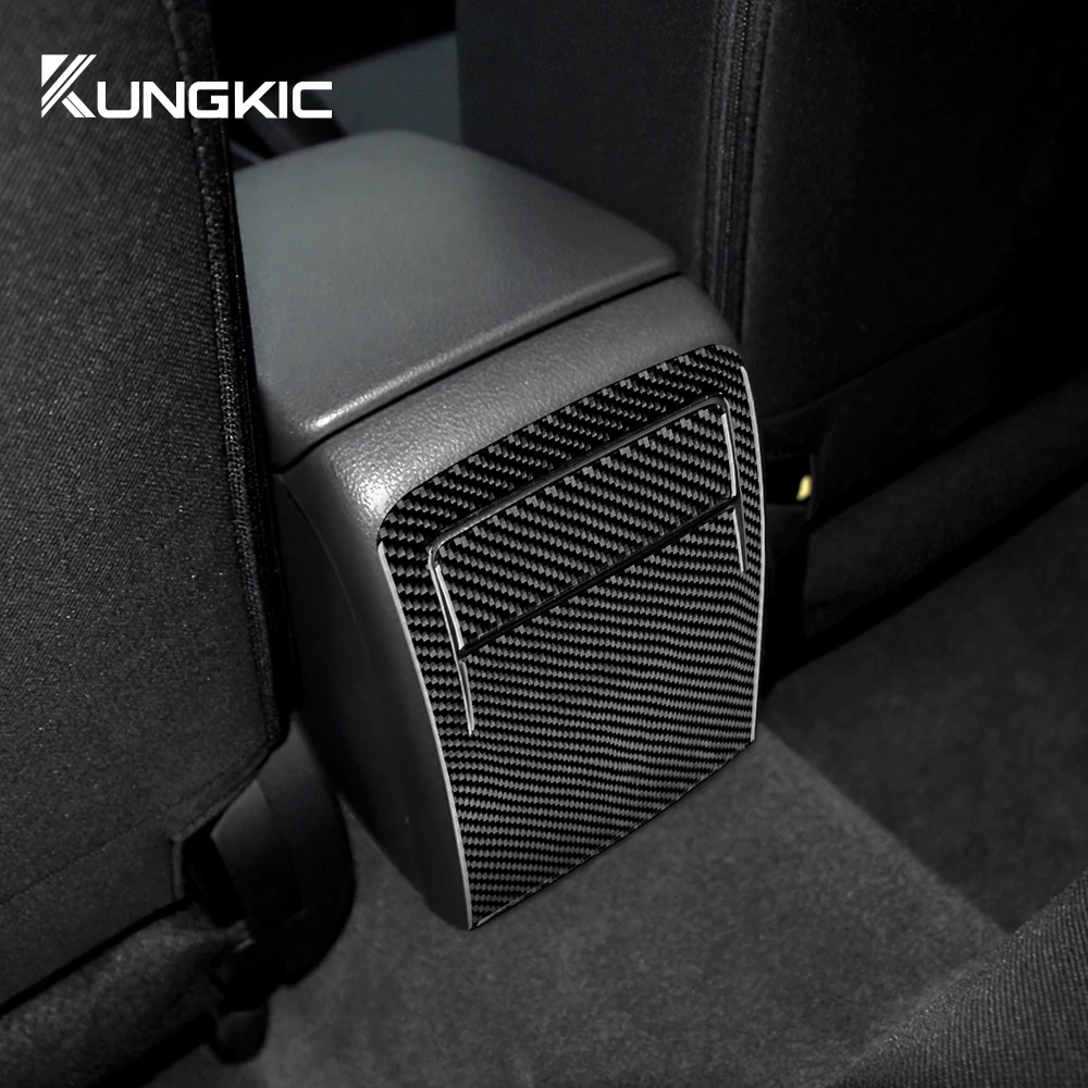 

Автомобильная задняя центральная консоль для Subaru Impreza 2009 2010 2011, Стикеры для интерьера, аксессуары, наклейка из настоящего углеродного волокна, автомобильная накладка