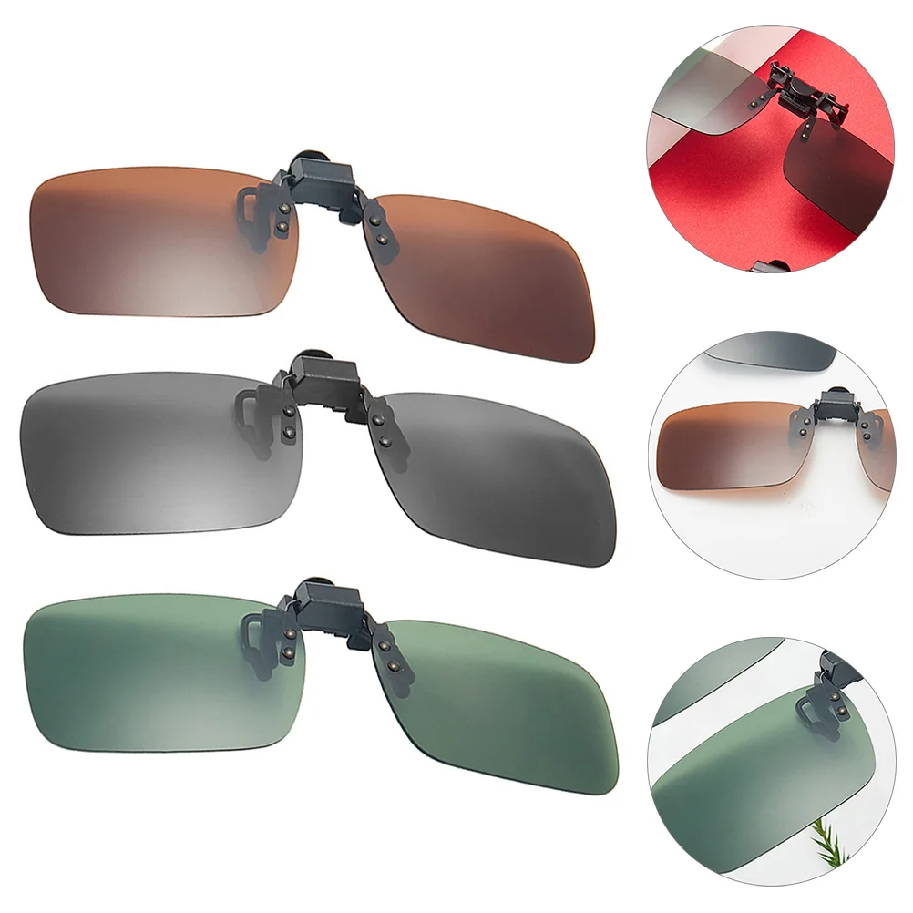 

Glasses Sunglasses Clip Over Driving Eyeglasses Myopia Night Vision Anti Glare Up Spectacles Sun