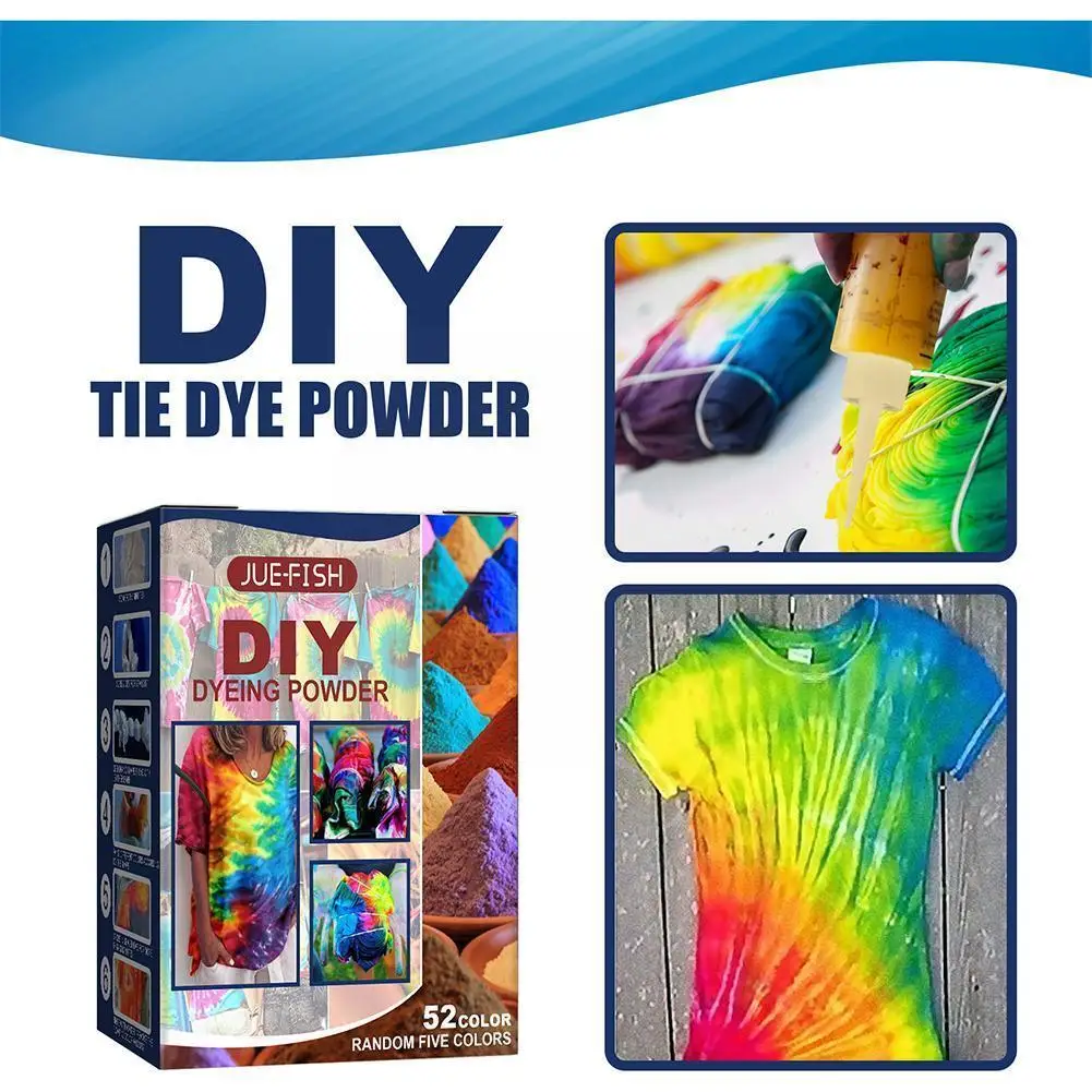 

5 Colors DIY T-shirt Clothes Shoes Dye Kit One Step Projects Powder Dye Diy Solo Dyes Multipurpose DIY Kits Tie Paint Fabri J4K8