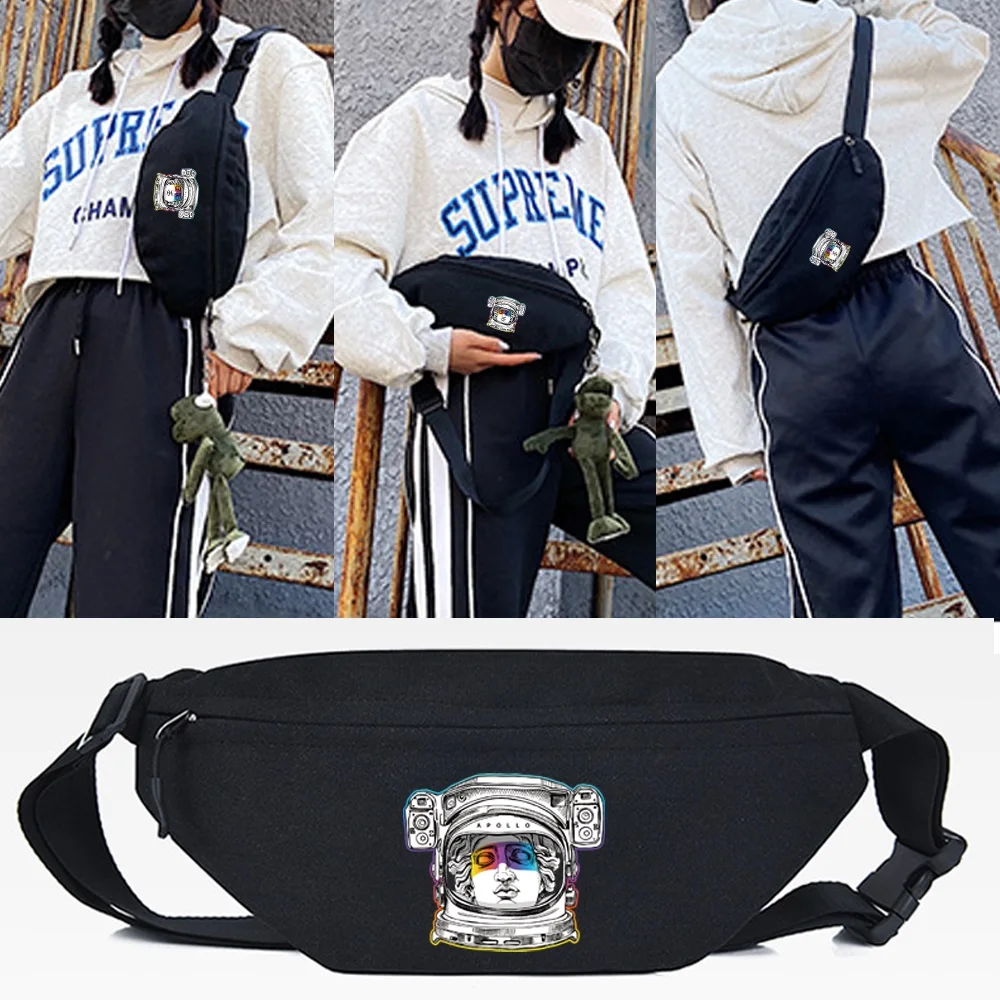 

2022 David Astronaut Print Waist Bags All-match Fanny Pack Fashion Travel Cross Shoulder Bag Belt Moblie Phone Tote Zipper Pouch
